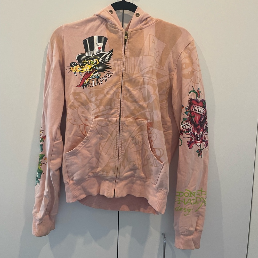 Vintage Ed Hardy Zip Up Hoodie